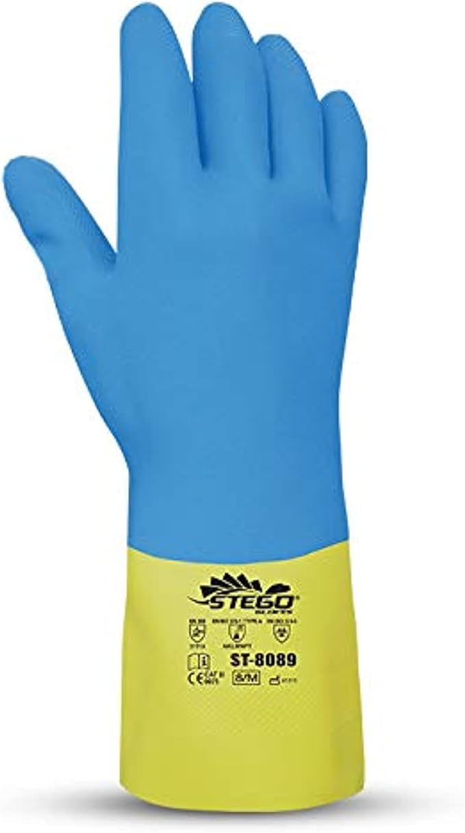 Stego Gloves St-8089 Chemical & Liquid Protection Safety (Size:10/XL) (XL)