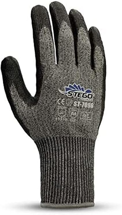Stego Gloves St-7096 Cut Protection Safety (Sizes: 10/XL with cut level 5 protection) (XL)